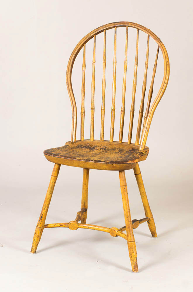 A rare set of six bowback windsor chairs