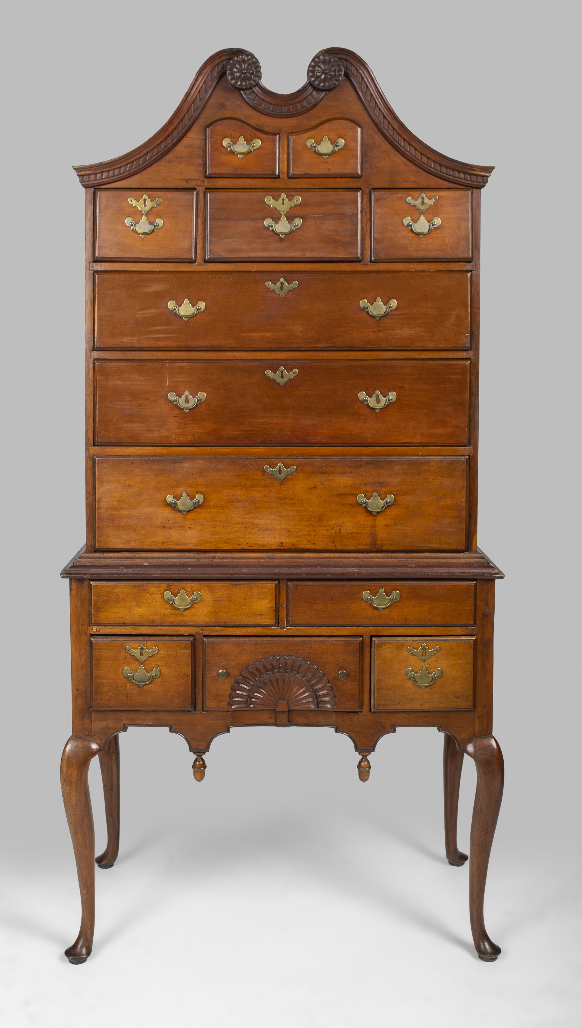 A fine country Queen Anne high chest