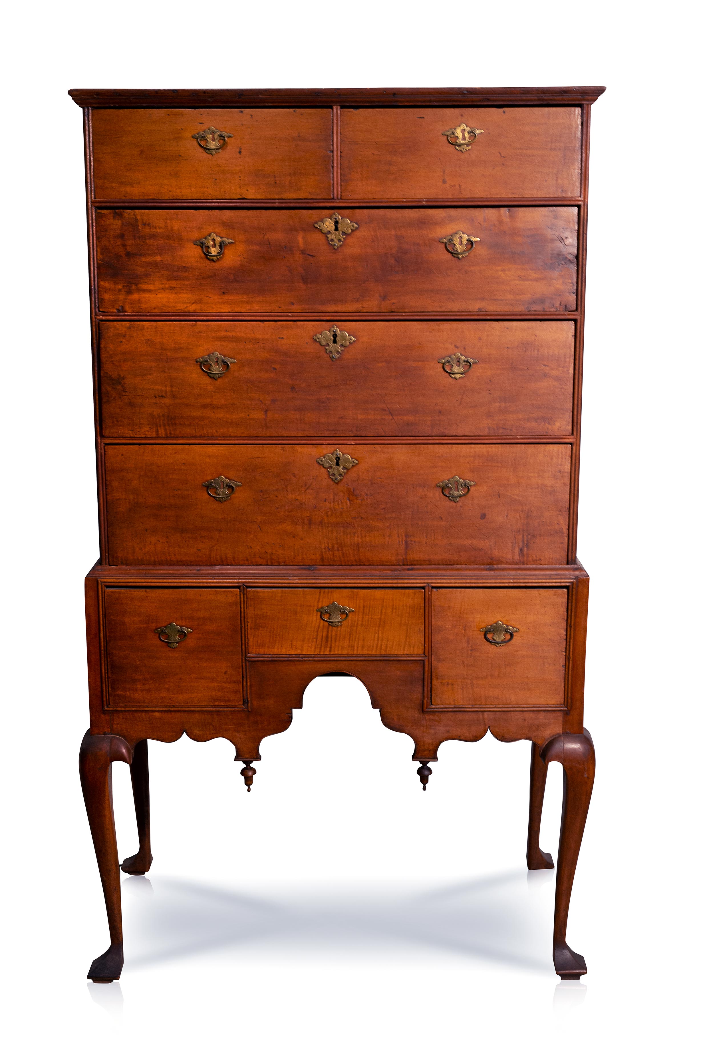 An early transitional William and Mary/ Queen Anne high chest