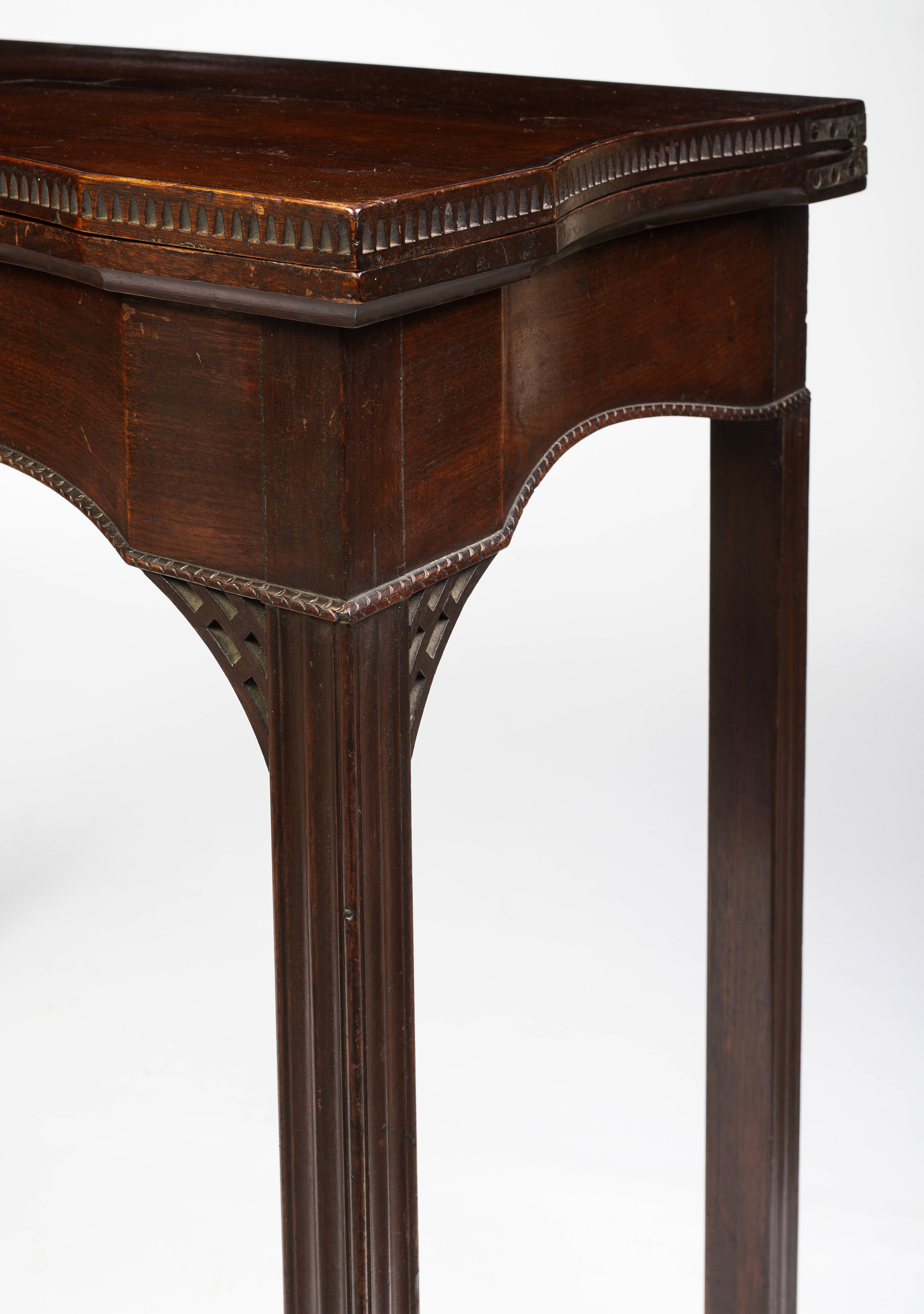 A very fine Chippendale card table