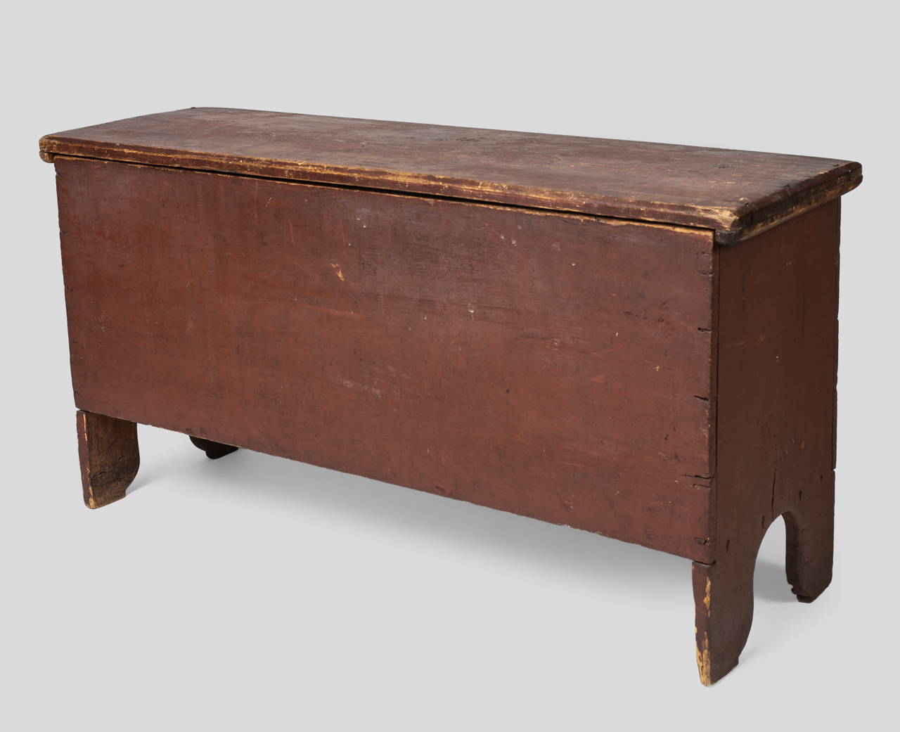 A small early six board chest